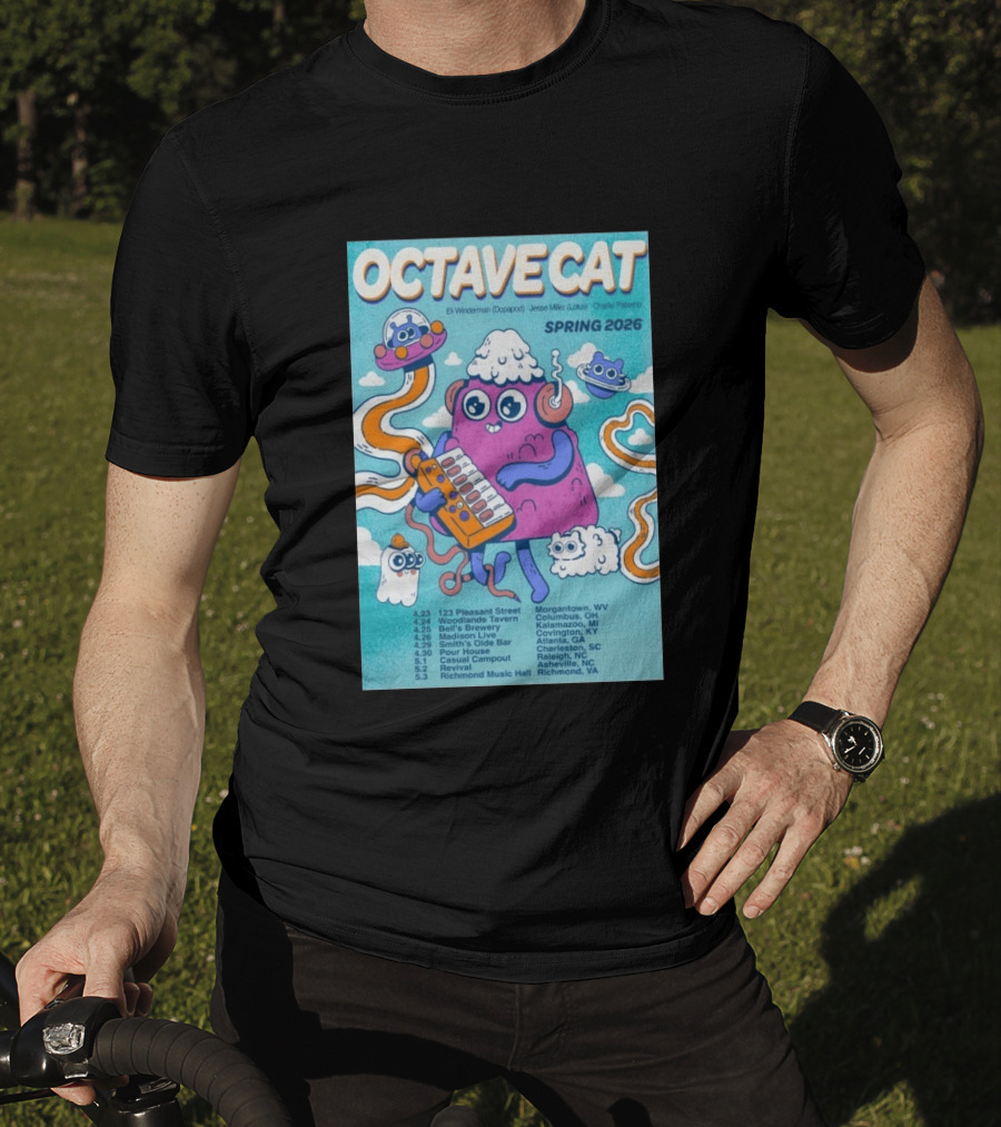 Octave Cat Tour 2026 Eli Winderman Jesse Miller Charlie Patierno T-Shirt