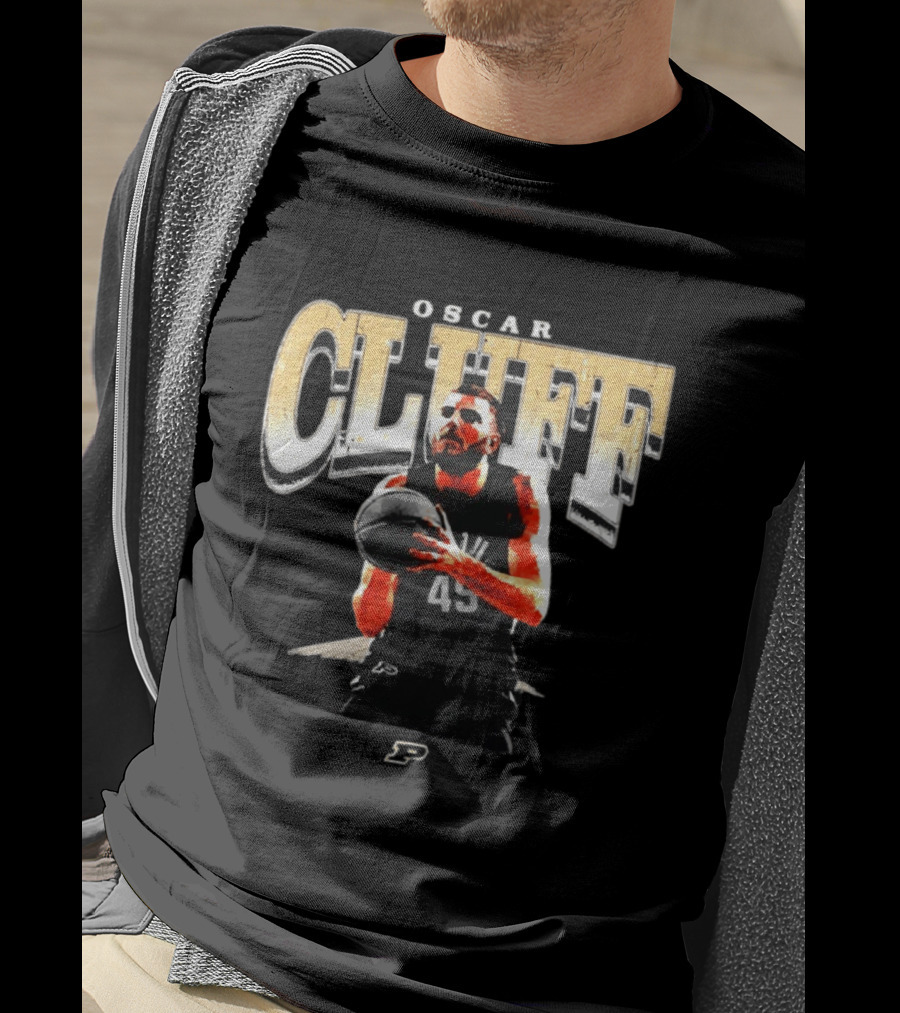 Oscar Cluff Purdue Boilermakers Basketball Player Number 45 T-Shirt