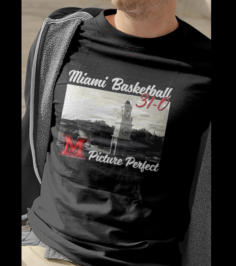 Miami Basketball 31 0 Picture Perfect M Tower T-Shirt