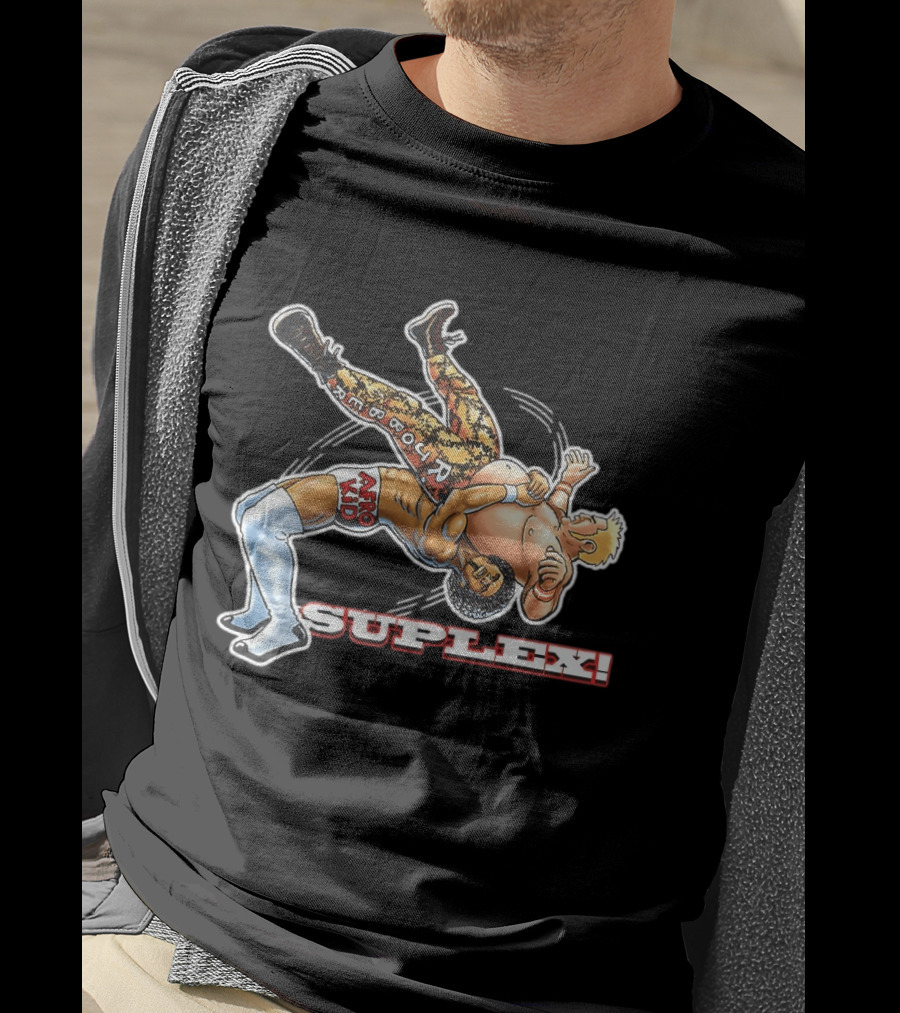 Saytoons Afro Kid Suplex Wrestling Action T-Shirt