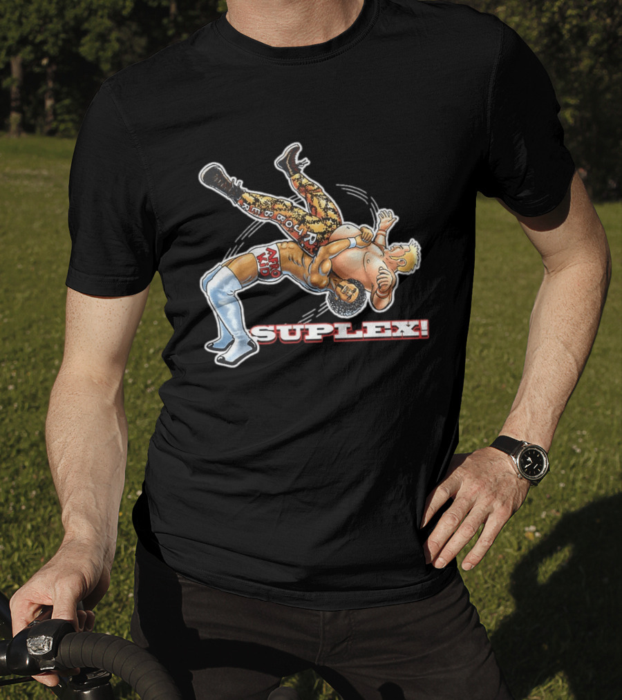 Saytoons Afro Kid Suplex Wrestling Action T-Shirt