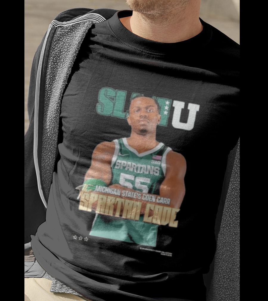 SLAMU Michigan State Spartans Coen Carr The Spartan Code T-Shirt
