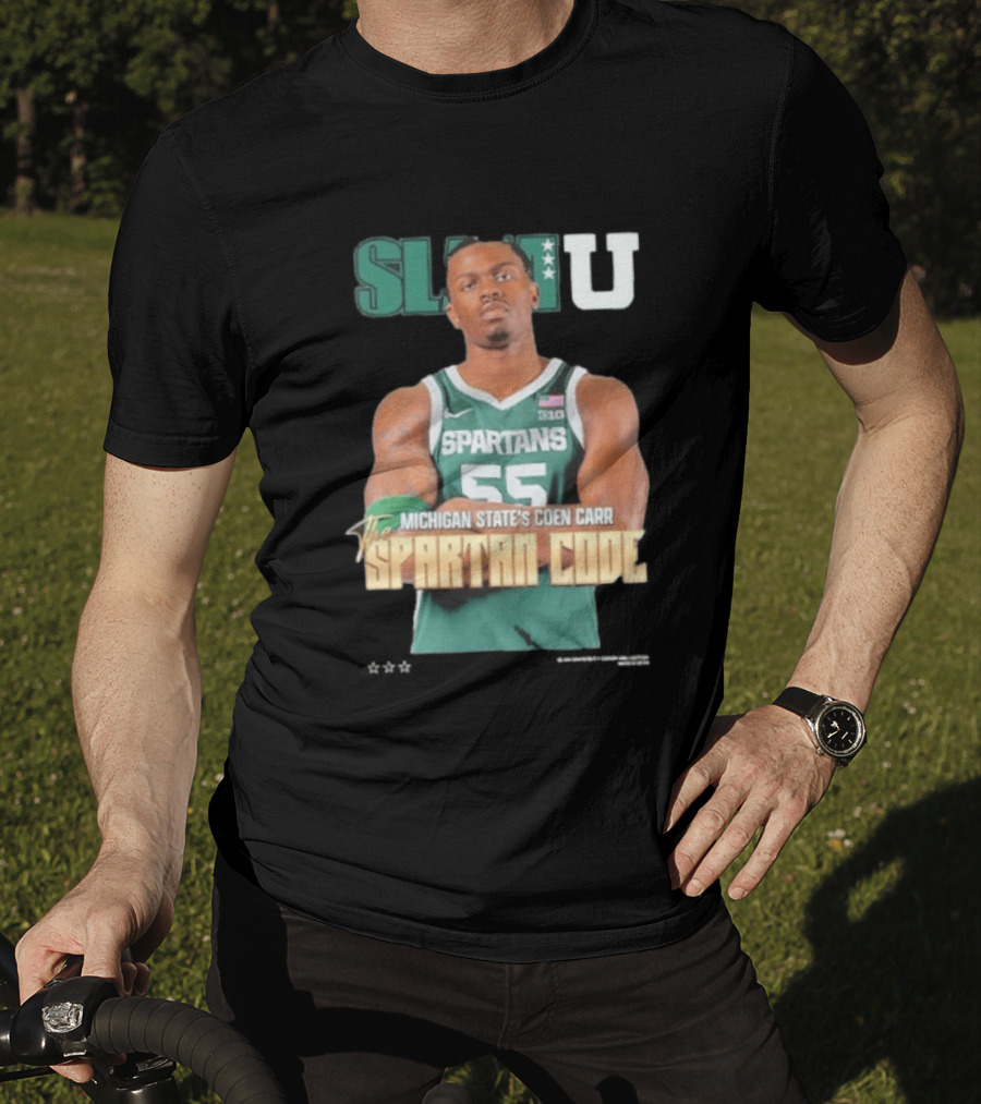SLAMU Michigan State Spartans Coen Carr The Spartan Code T-Shirt