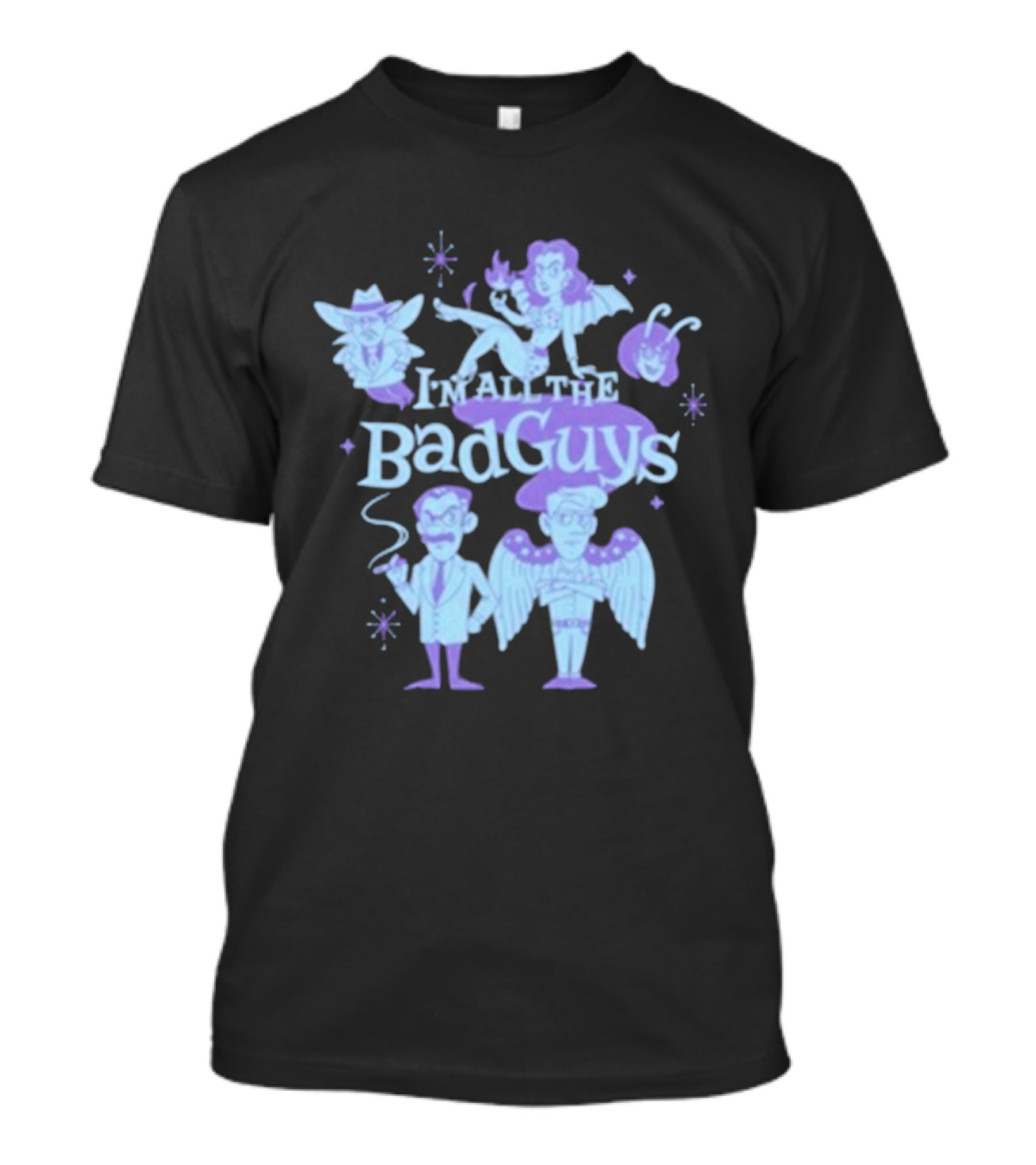 Dropout I'm All The Bad Guys Cartoon Villains Smoking And Capes T-Shirt
