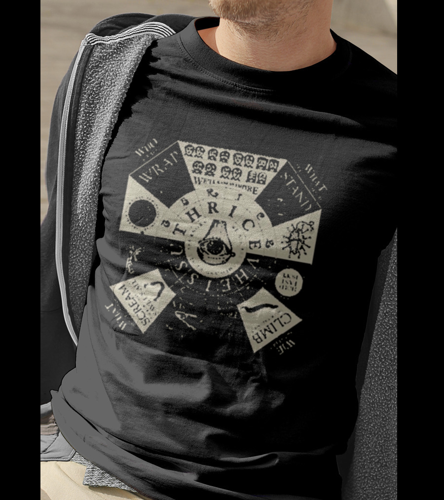 Thrice Vheissu Album Cover With Music Symbols And Mechanical Details T-Shirt