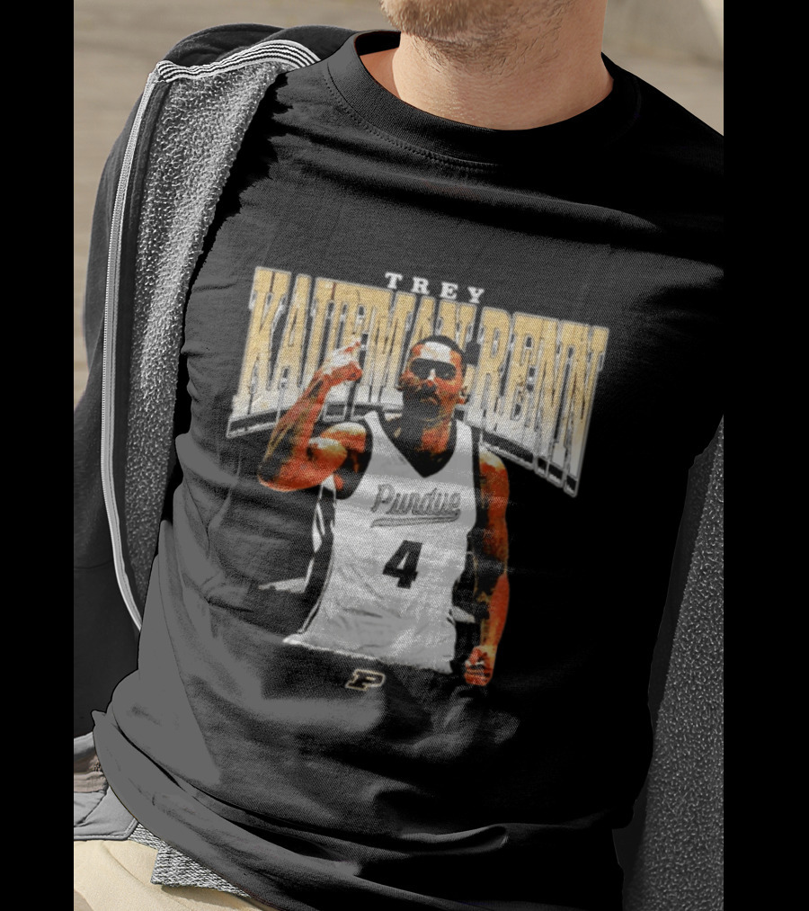 Trey Kaufman Renn Purdue Boilermakers Basketball Number 4 T-Shirt
