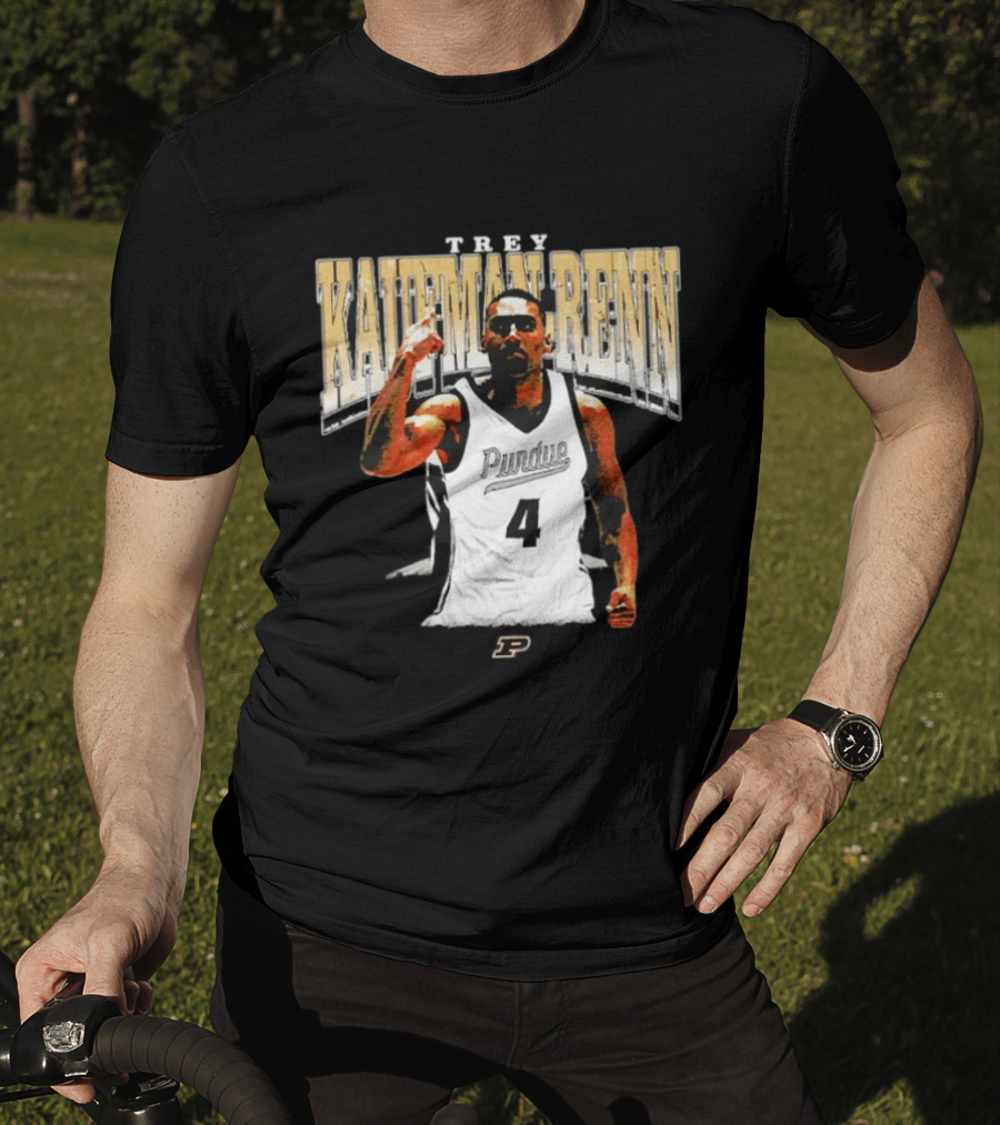 Trey Kaufman Renn Purdue Boilermakers Basketball Number 4 T-Shirt
