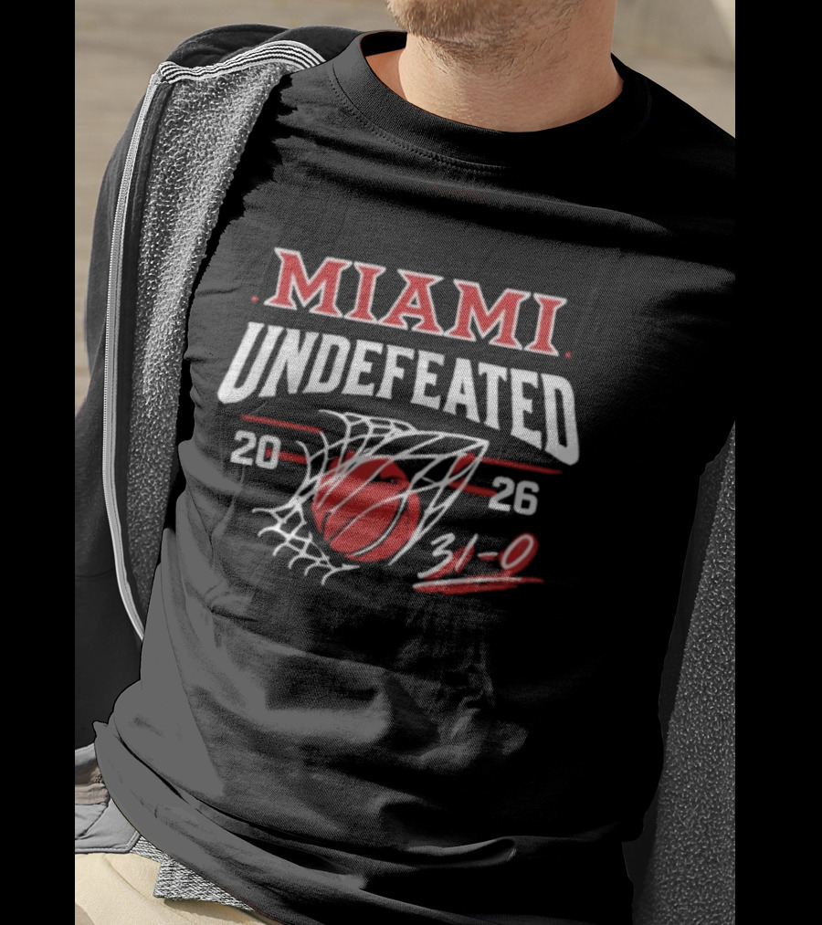 Miami RedHawks Undefeated 2026 Basketball 31 0 Victory T-Shirt