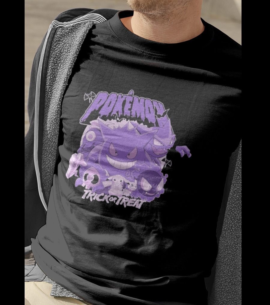 Pokémon Halloween Trick Or Treat Ghost Type Characters T-Shirt