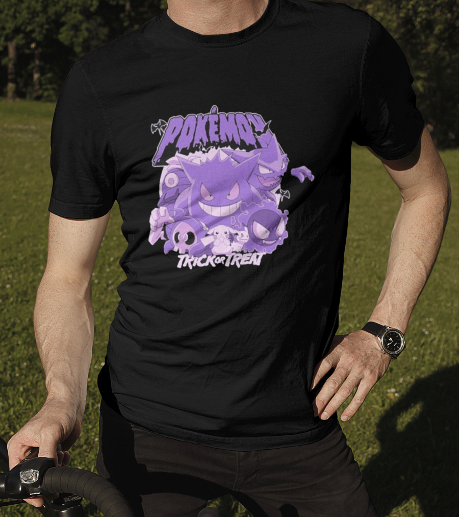 Pokémon Halloween Trick Or Treat Ghost Type Characters T-Shirt