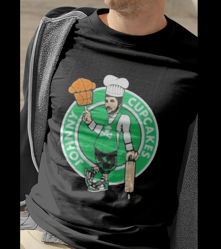 Johnny Cupcakes Chef Basketball Player With Rolling Pin And Basketball Cupcake T-Shirt