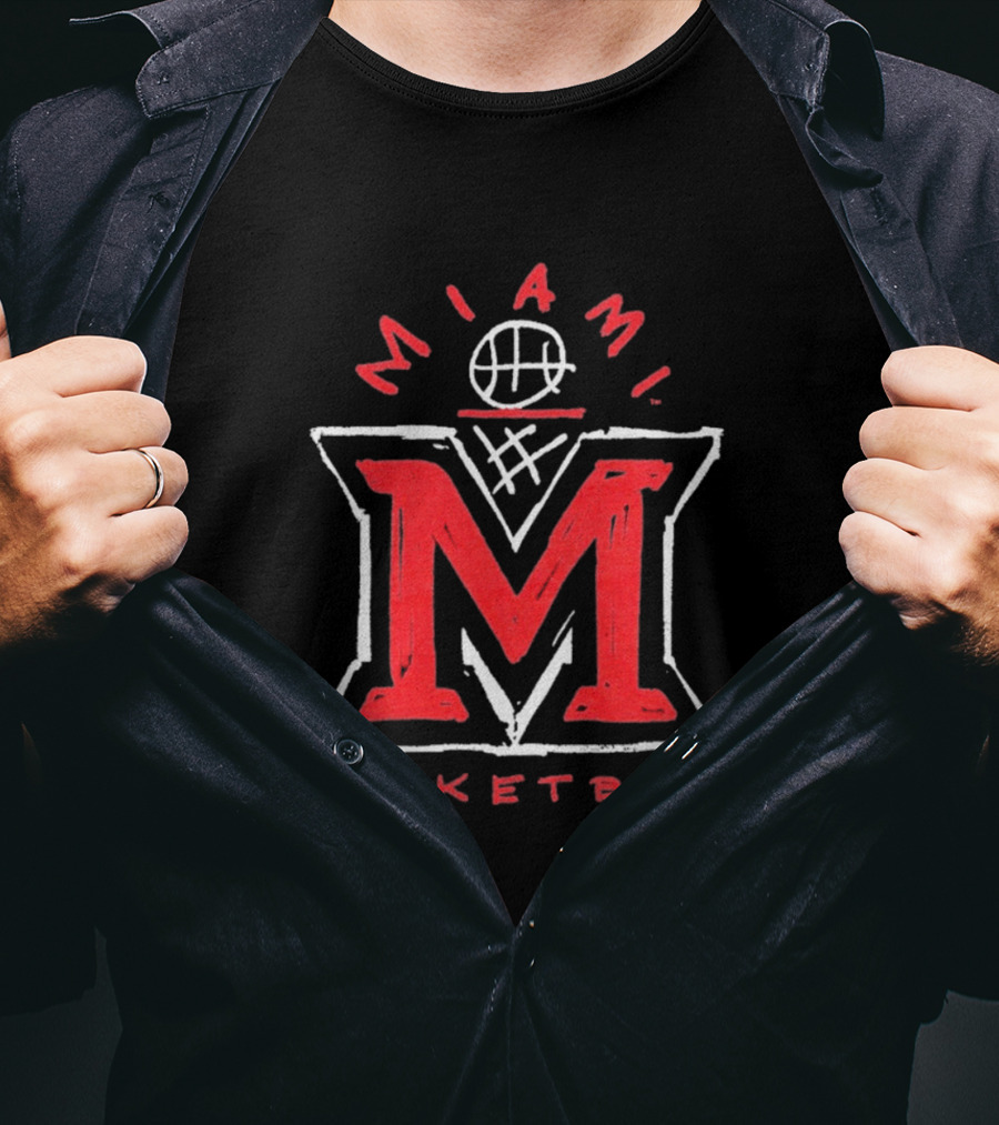 Miami M Basketball Net T-Shirt