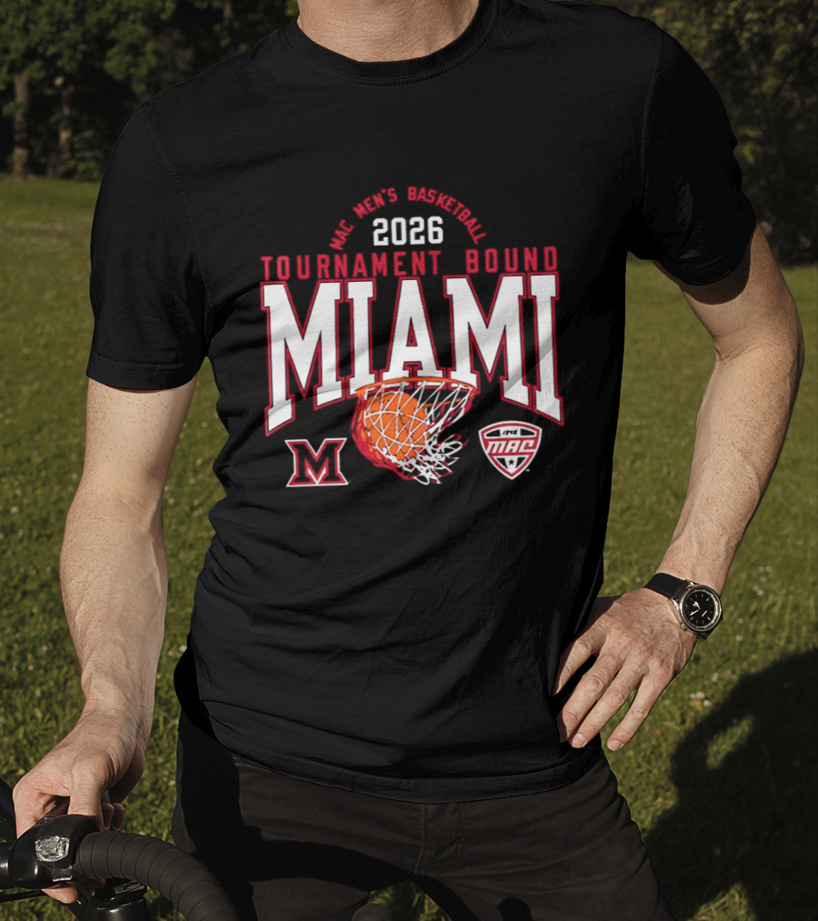 Miami RedHawks Men's Basketball 2026 Tournament Bound MAC Champions T-Shirt