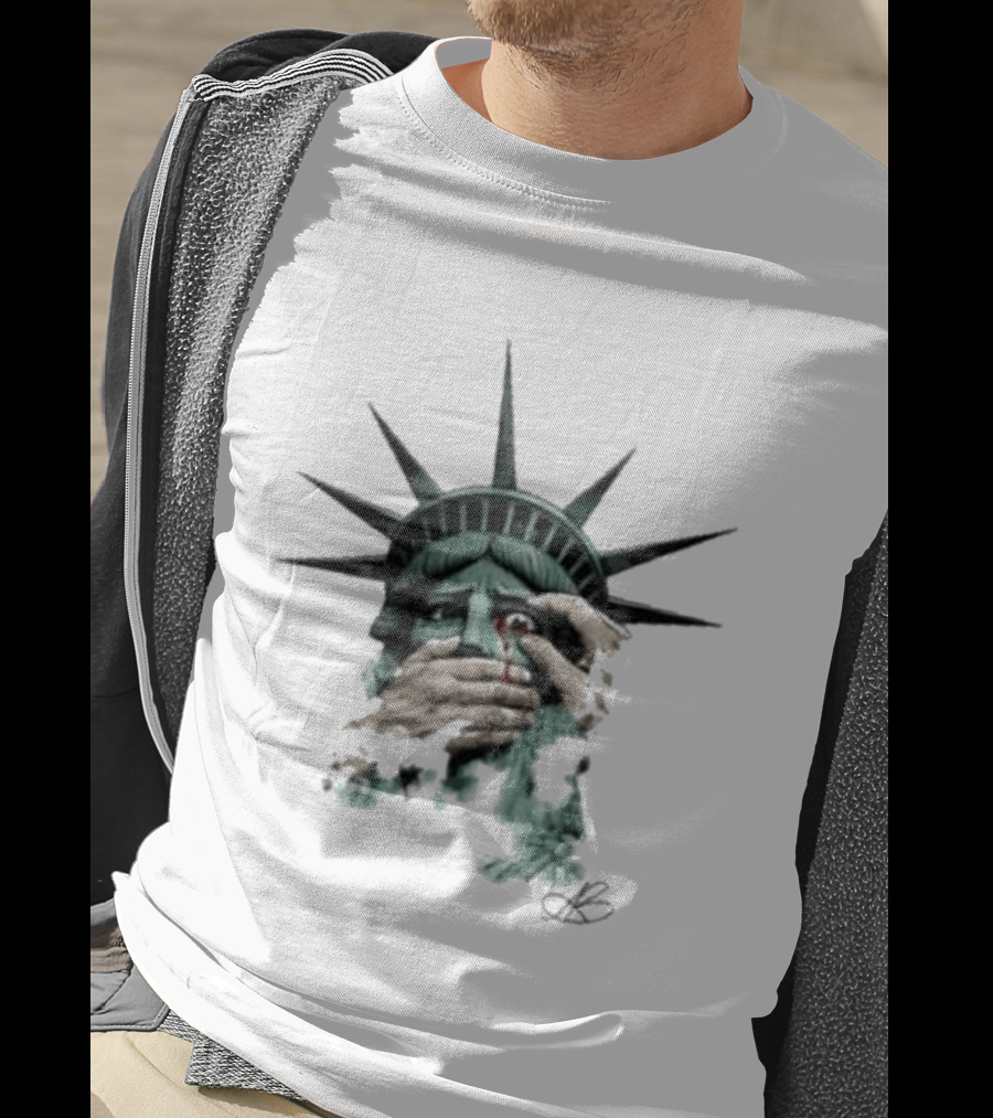 Armada Bryan Andrews Liberty Silenced Statue Are We Great Yet T-Shirt