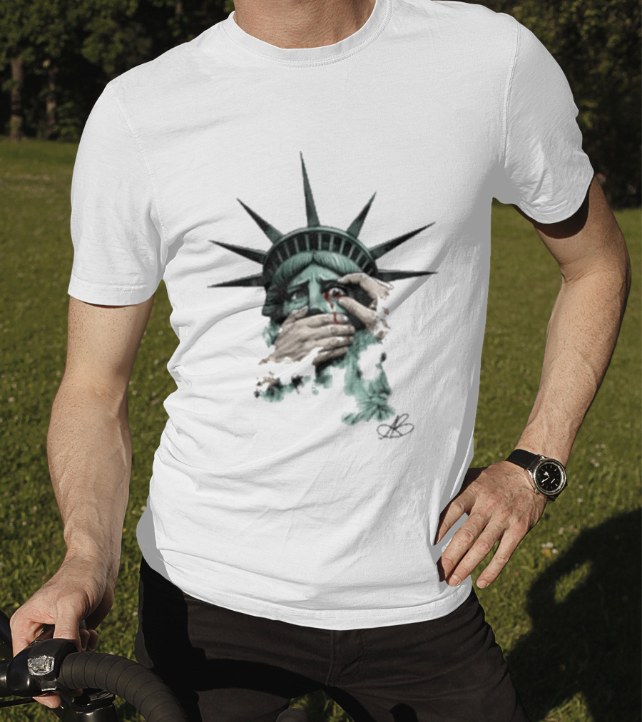 Armada Bryan Andrews Liberty Silenced Statue Are We Great Yet T-Shirt