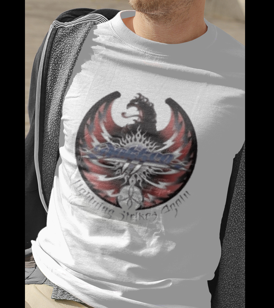 Rhino Lightning Strikes Again With Red And Black Phoenix Wings T-Shirt