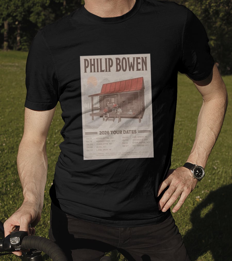 Philip Bowen 2026 Tour Dates Charleston Morgantown Charlotte Dunn Lake Orion Ann Arbor Cincinnati Mt Vernon T-Shirt