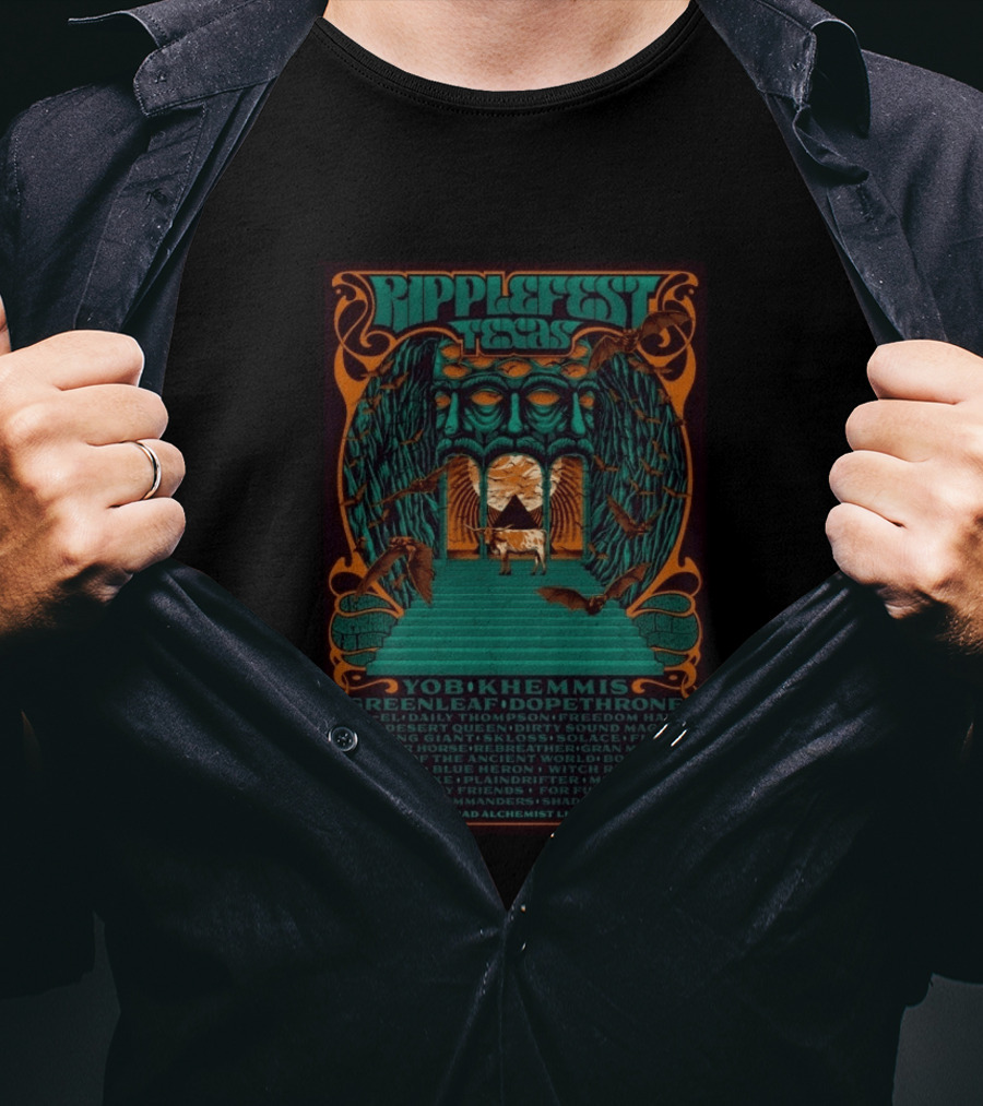 Ripplefest Texas 2026 Yob Khemmis Greenleaf Dopethrone Concert Austin TX September 17 20 T-Shirt