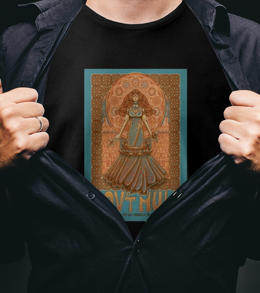Gov't Mule April 7 8 10 2026 Shipshewana Nashville Charleston Concert Vintage Art Nouveau T-Shirt