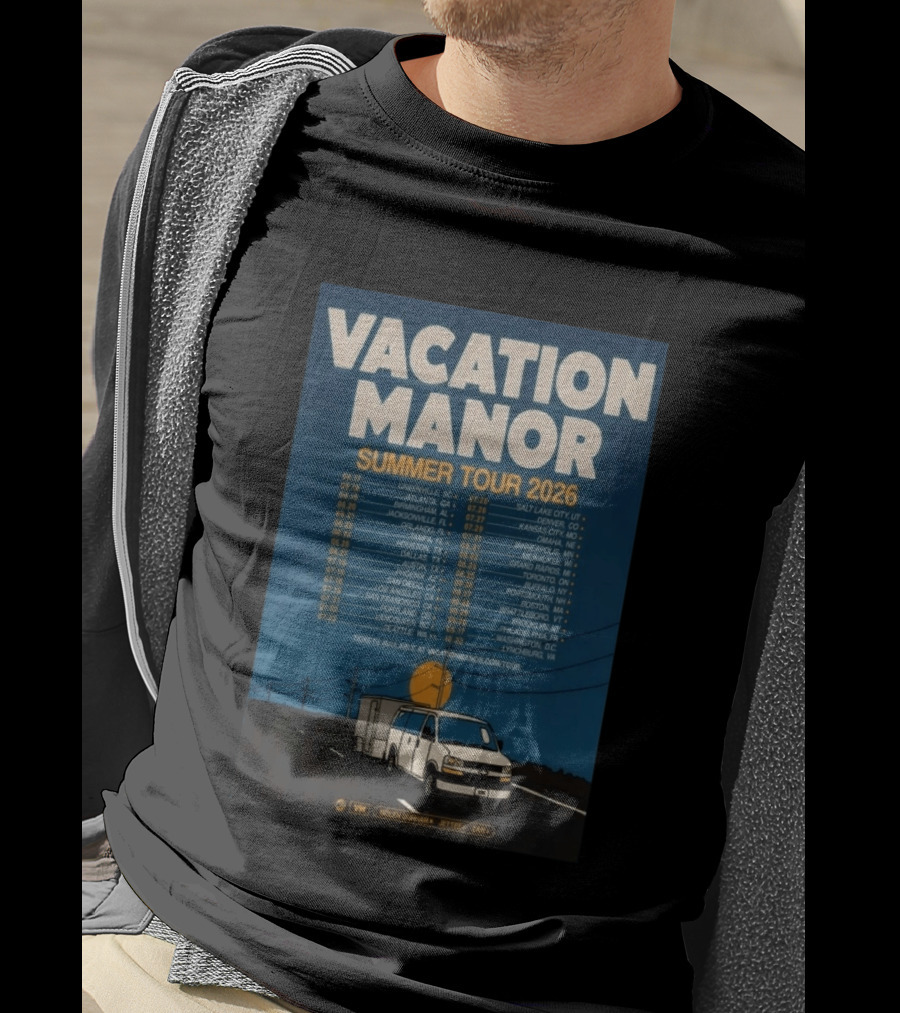 Vacation Manor Summer Tour 2026 Concert Dates And Locations T-Shirt