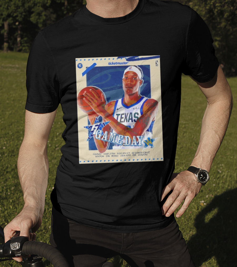 Jamarion Sharp Texas Legends Game Day March 27 Santa Cruz NBA Roku UEN APP MAVSTV T-Shirt