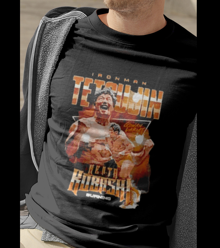 Ironman Tetsujin Kenta Kobashi Burning Japanese Wrestler T-Shirt