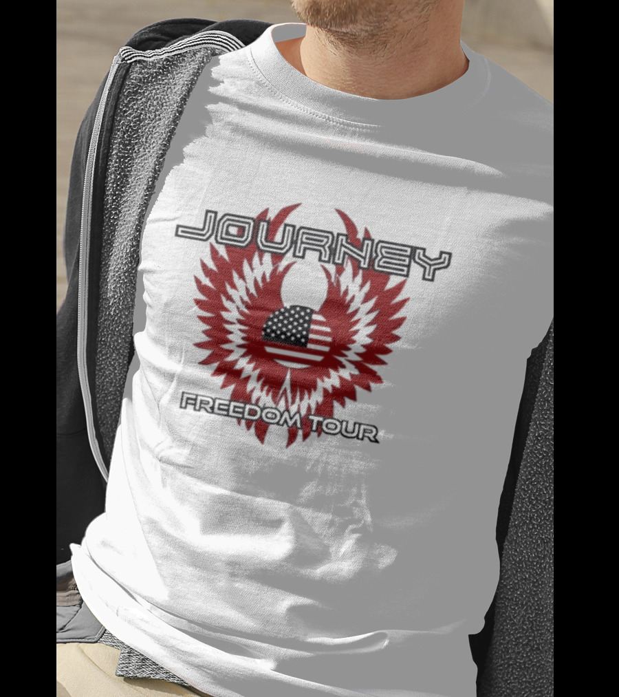 Journey Freedom Tour American Flag Eagle T-Shirt