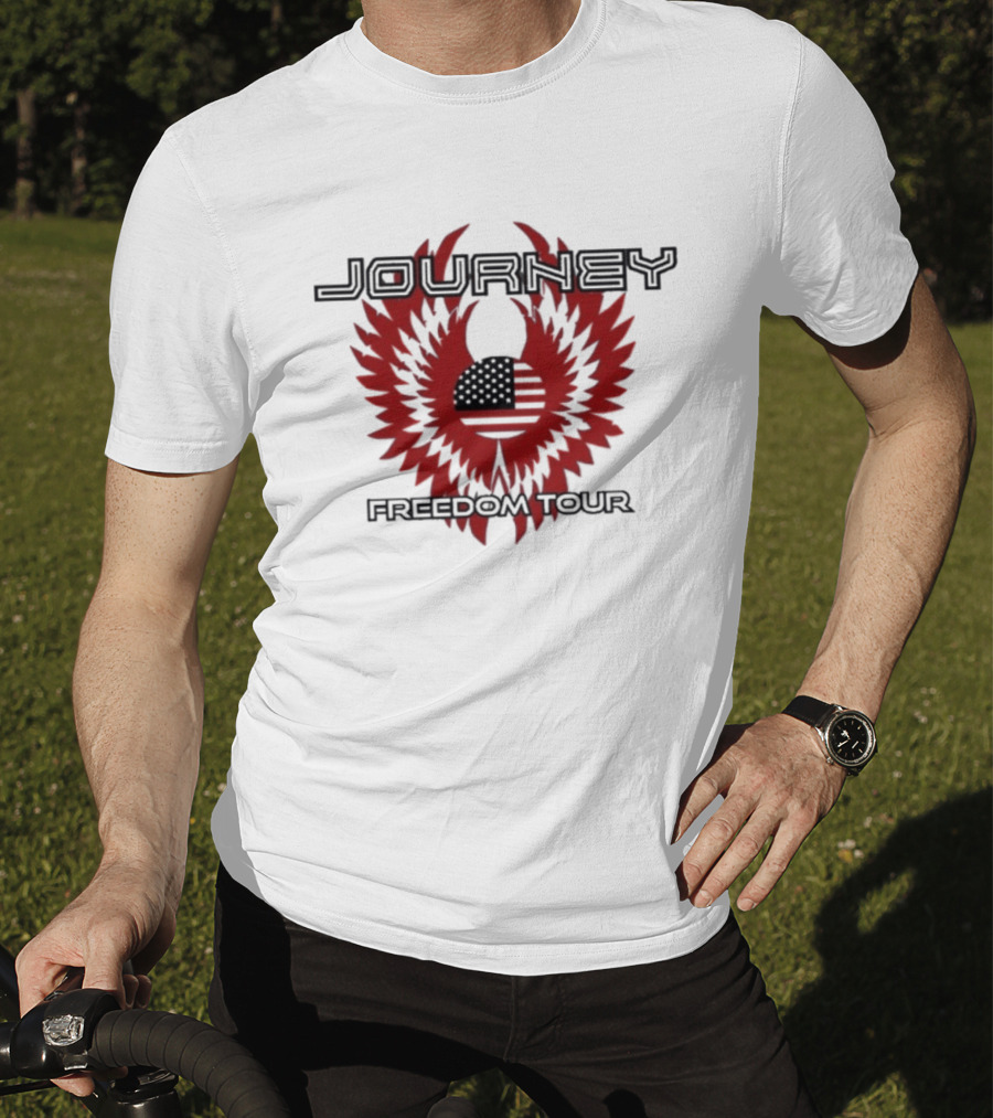 Journey Freedom Tour American Flag Eagle T-Shirt