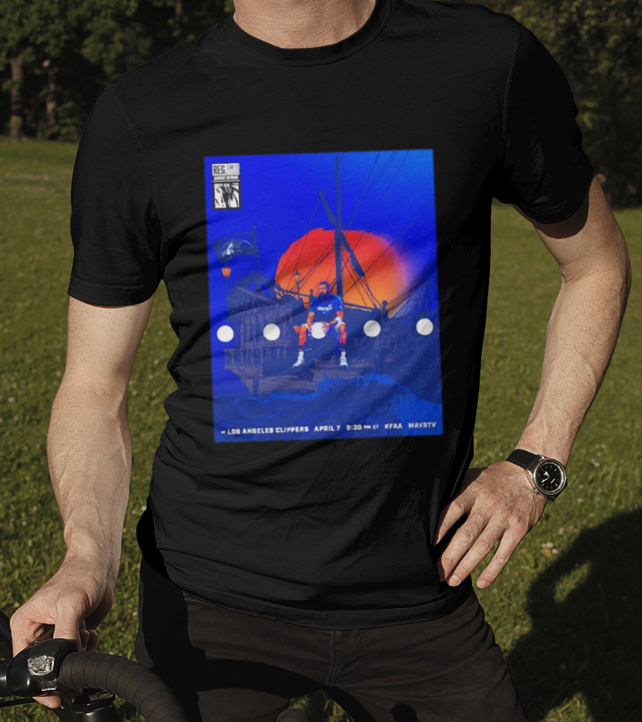 Kyrie Irving Dallas Mavericks Game At Los Angeles Clippers April 7 9:30 PM KFAA MavsTV T-Shirt