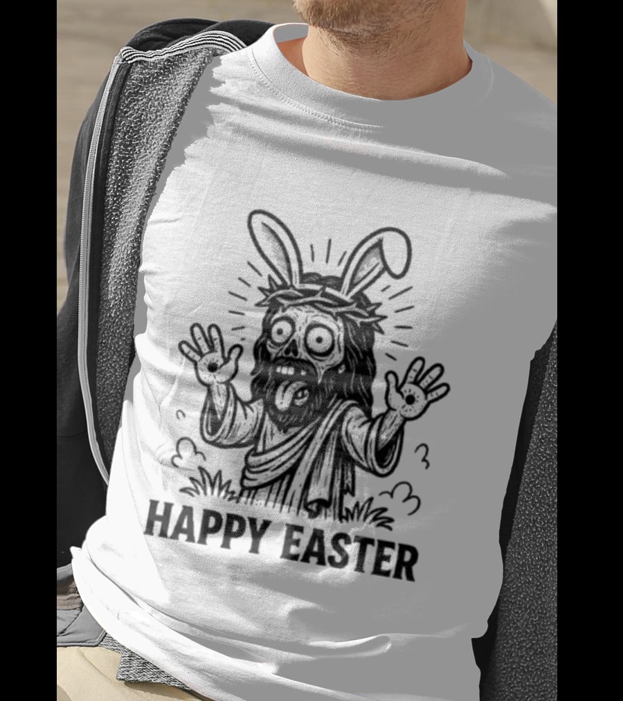 Happy Easter Zombie Bunny Jesus T-Shirt