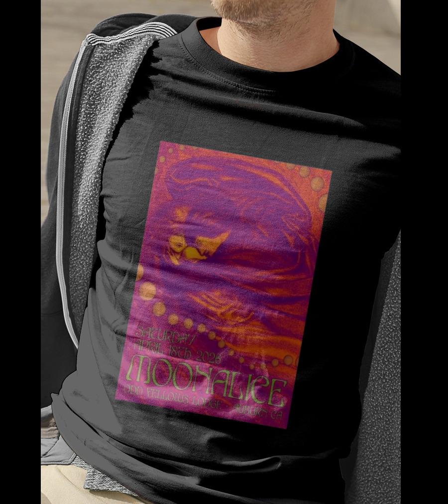 Moonalice Saturday April 18th 2026 Odd Fellows Lodge Auburn CA T-Shirt