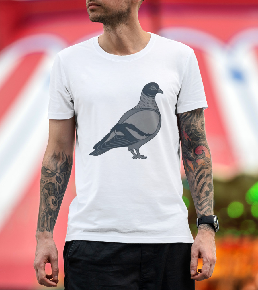 Pigeon Heavyweight Streetwear Symbolic T-Shirt