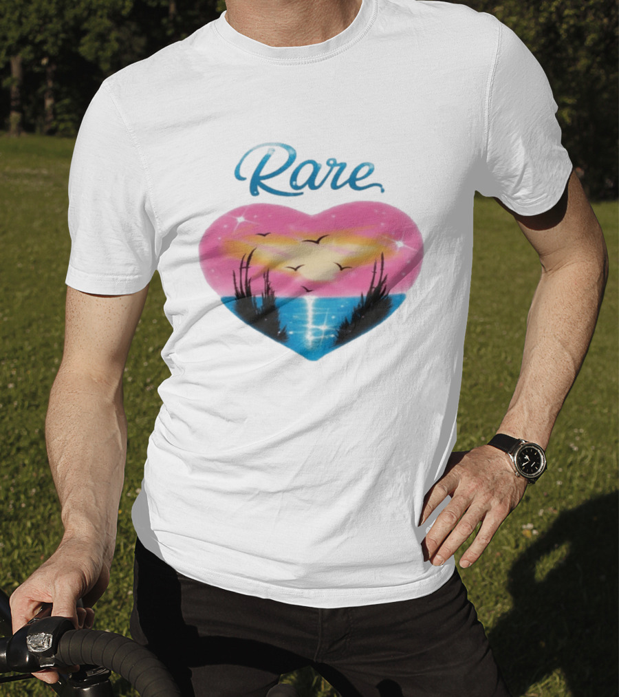 Selena Gomez Rare Heart Sunset Ocean Scene T-Shirt