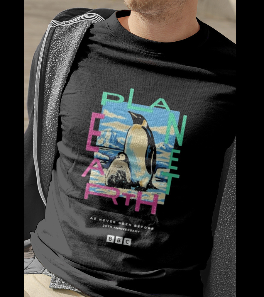 Bbc Earth Planet Earth Penguin As Never Seen Before 50th Anniversary T-Shirt