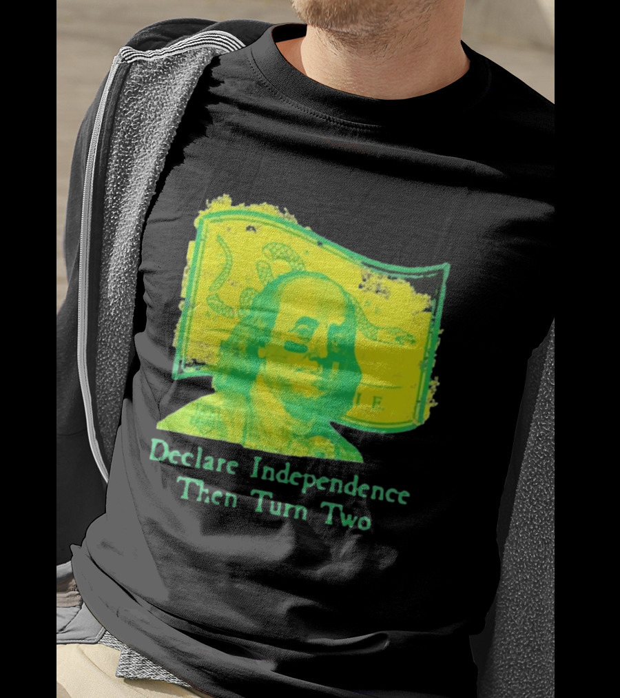 Declare Independence Then Turn Two Benjamin Franklin Join Or Die Snake Flag T-Shirt