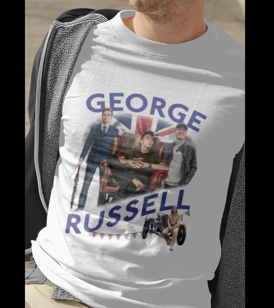 George Russell Formula 1 Driver Fashion And Lifestyle Collage T-Shirt