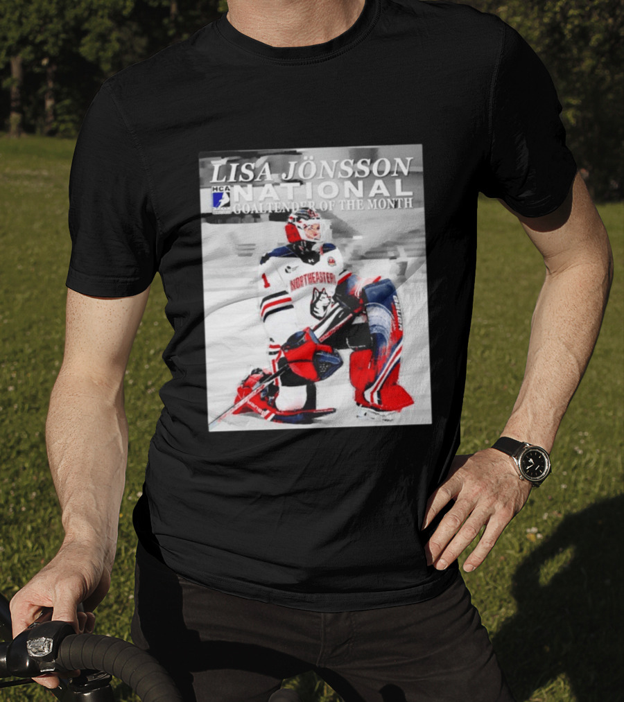 Lisa Jönsson Northeastern Huskies HCA National Goaltender Of The Month T-Shirt