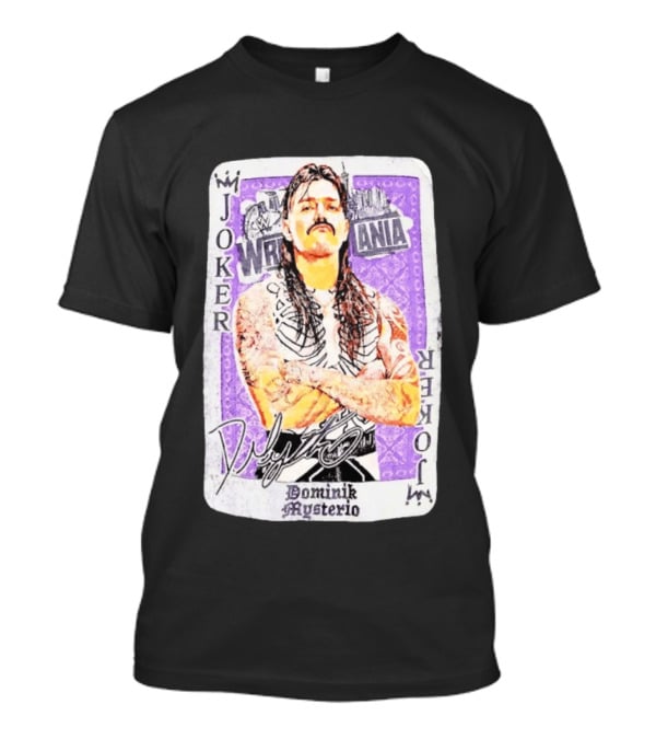 WWE WrestleMania Joker Card Dominik Mysterio T-Shirt