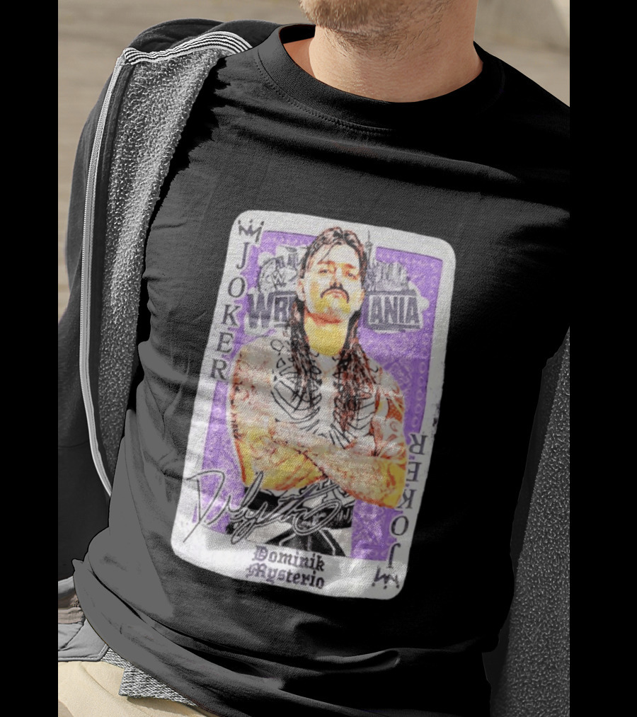 WWE WrestleMania Joker Card Dominik Mysterio T-Shirt