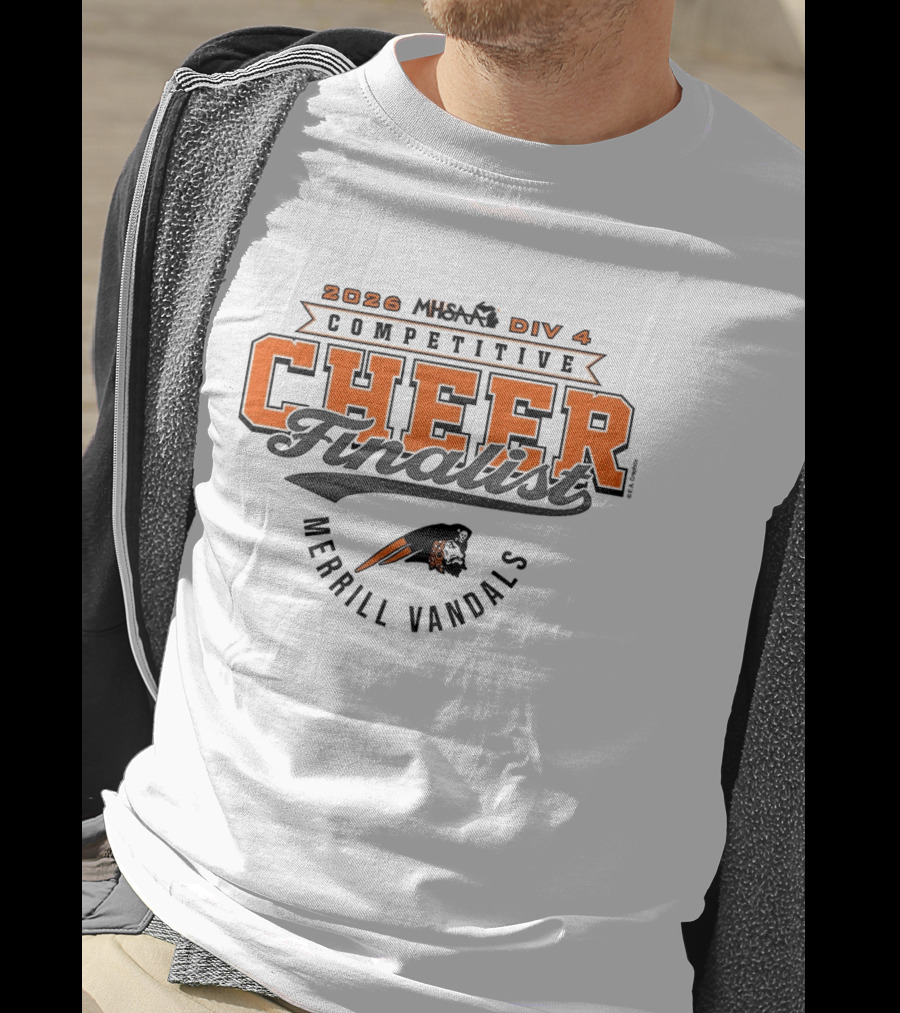 2026 MHSAA Division 4 Competitive Cheer Finalist Merrill Vandals T-Shirt
