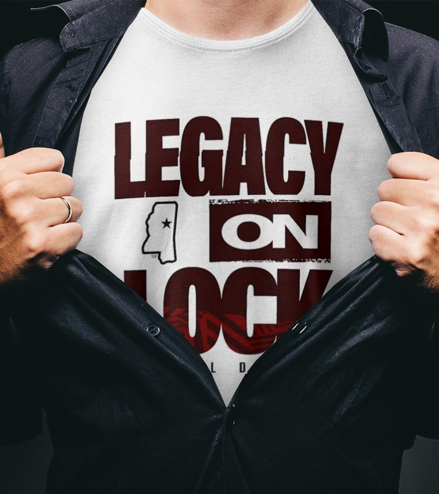 Mississippi State Bulldogs Legacy On Lock March Madness 2026 T-Shirt