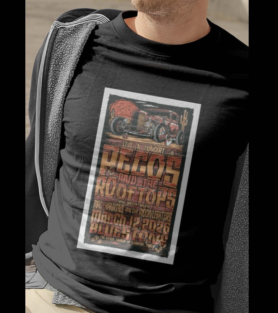 Live In Concert Pecos And The Rooftops Mac Hawkins Moonlighters March 12 2026 Bluestone T-Shirt