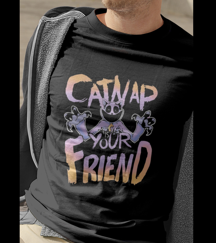 Catnap Is Your Friend Playful Cat Expression Pastel T-Shirt