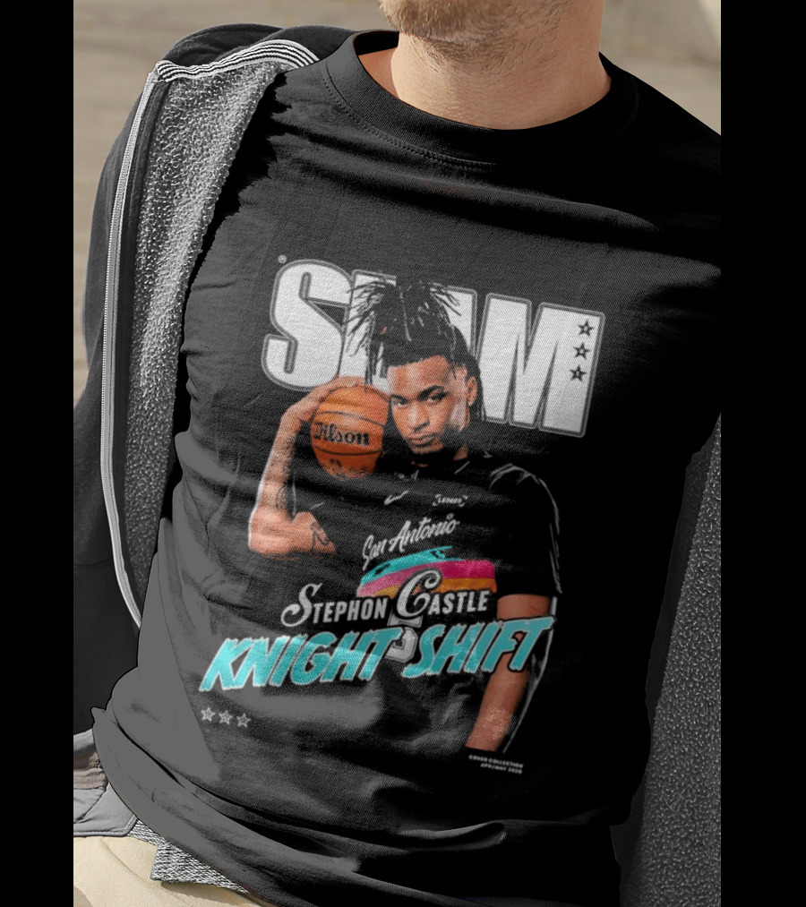 SLAM Stephon Castle San Antonio Spurs Knight Shift Basketball T-Shirt