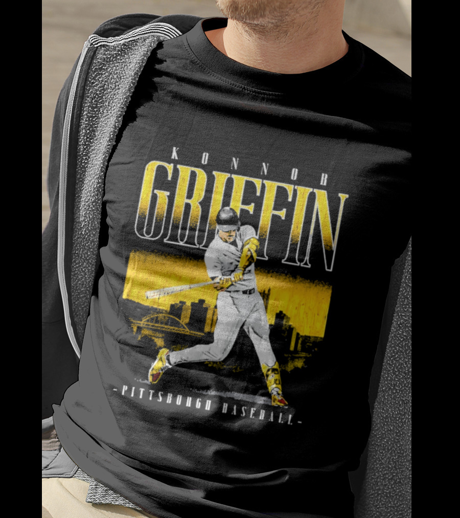 Konnor Griffin Pittsburgh Baseball City Skyline T-Shirt
