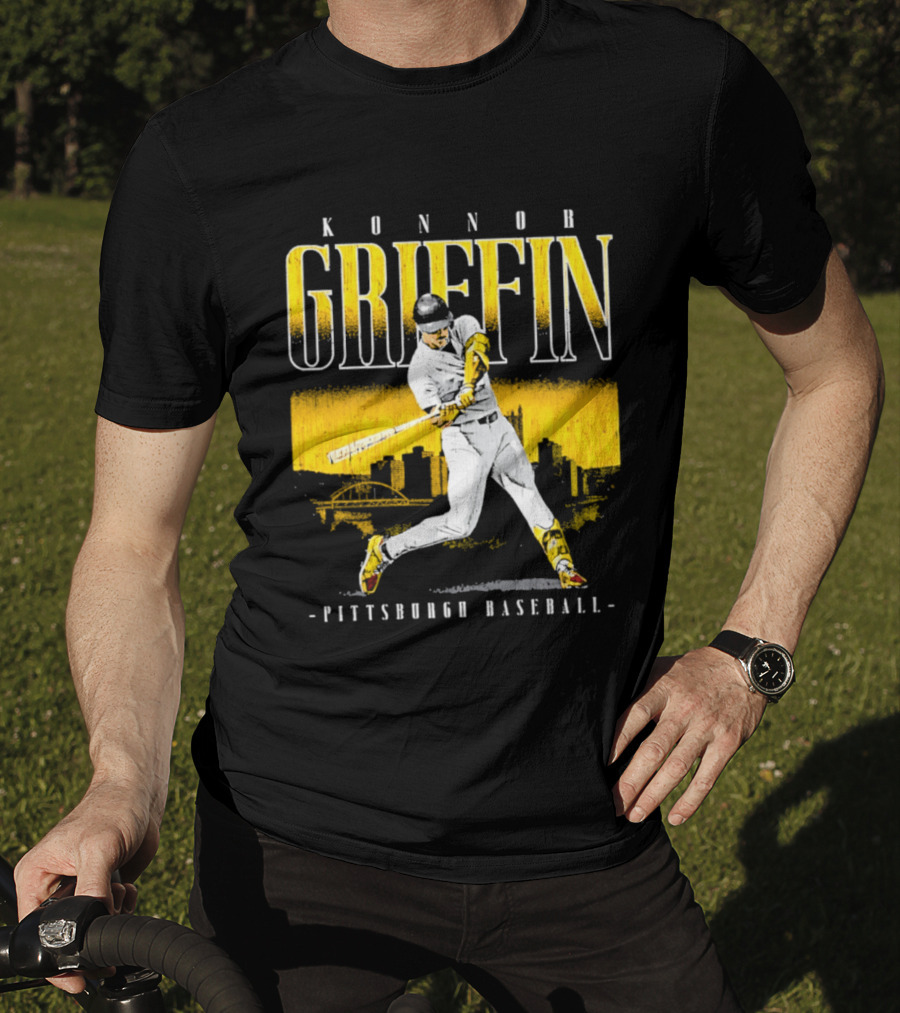 Konnor Griffin Pittsburgh Baseball City Skyline T-Shirt