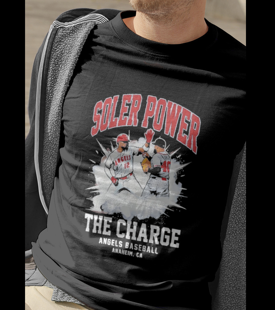 Soler Power The Charge Angels Baseball Anaheim CA T-Shirt