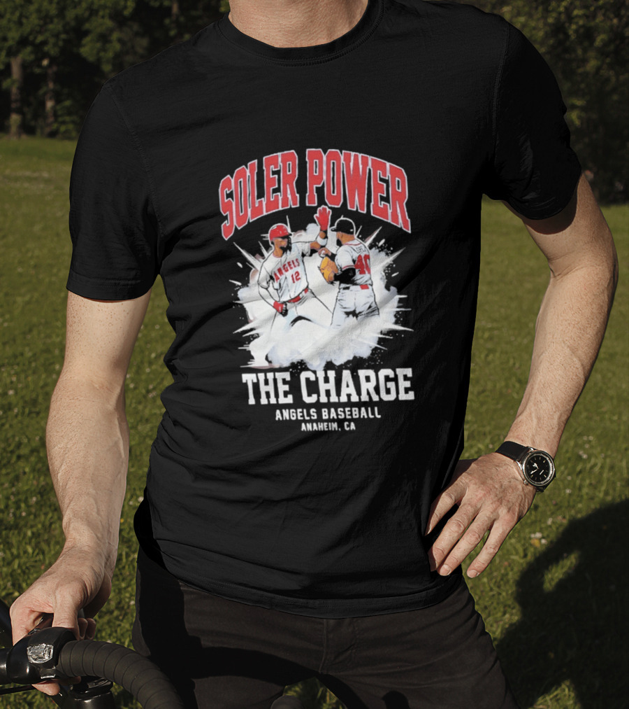 Soler Power The Charge Angels Baseball Anaheim CA T-Shirt
