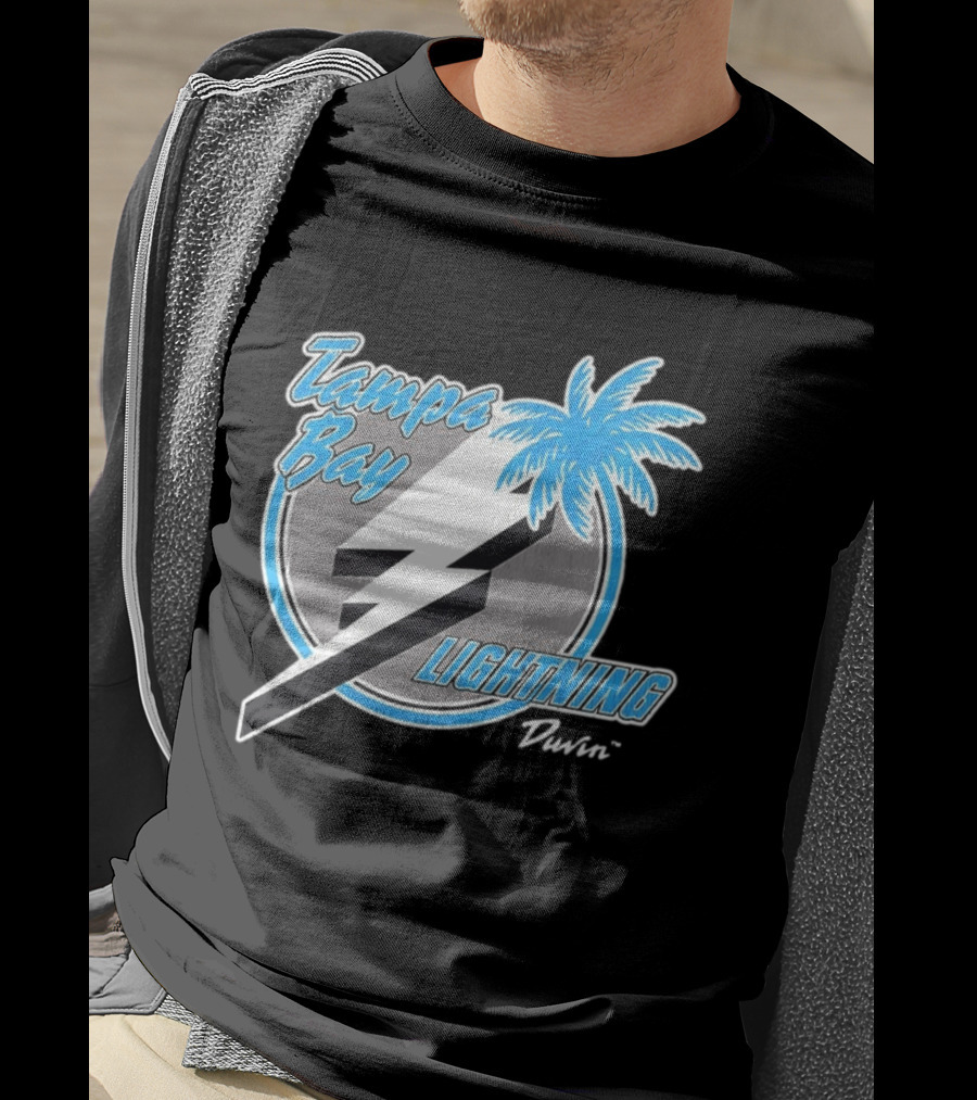 Tampa Bay Lightning NHL Tropics Palm Tree And Bolt T-Shirt