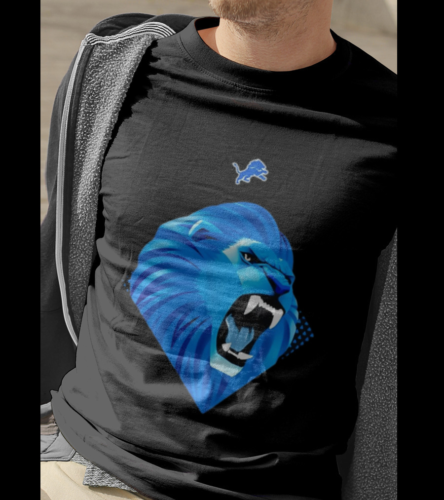 Team Youth Detroit Lions Roaring Blue Lion T-Shirt